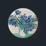 Vincent Van Gogh Irises. Impressionism floral 1 Inch Round Button<br><div class="desc">Vincent Van Gogh "Irises" button. Floral impressionism art.</div>