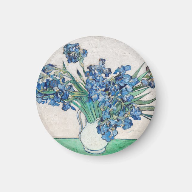 Vincent Van Gogh Irises. Impressionism floral Magnet (Front)