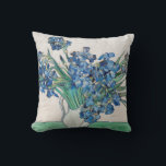Vincent Van Gogh. Irises. Impressionism floral Throw Pillow<br><div class="desc">Vincent Van Gogh "Irises" throw pillow.</div>