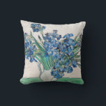 Vincent Van Gogh. Irises. Impressionism floral Throw Pillow<br><div class="desc">Vincent Van Gogh "Irises" throw pillow.</div>