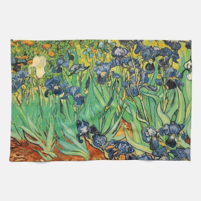 Vincent van Gogh,Irises Kitchen Towel (Horizontal)