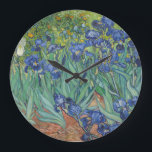 Vincent Van Gogh - Irises Large Clock<br><div class="desc">Vincent Van Gogh - Irises</div>
