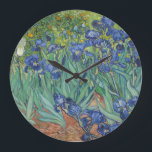 Vincent Van Gogh - Irises Large Clock<br><div class="desc">Vincent Van Gogh - Irises</div>
