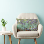 Vincent van Gogh - Irises Lumbar Pillow<br><div class="desc">Irises (1889) by Van Gogh is a vintage post impressionism fine art floral nature painting. A group of purple bearded irises and a single white iris flower growing in a garden. It was one of his first paintings while he was at the asylum in Saint-Remy-de-Provence. In 1987 it became the...</div>