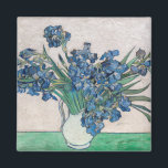 Vincent van Gogh - Irises Magnet<br><div class="desc">Irises / Still Life: Vase with Irises - Vincent van Gogh,  Oil on Canvas,  1890</div>