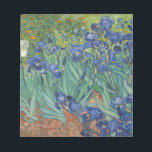 Vincent Van Gogh Irises Painting Flowers Art Work Notepad<br><div class="desc">Vincent Van Gogh - Irises Painting 
Flowers / floral Art Work.
Classic art from one of the worlds most famous painters.
Beautiful purples,  blues and greens to brighten up your day!</div>