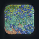 Vincent Van Gogh - Irises Paper Plate<br><div class="desc">Irises / Iris - Vincent Van Gogh,  1889</div>