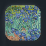 Vincent Van Gogh - Irises Paper Plate<br><div class="desc">Irises / Iris - Vincent Van Gogh,  1889</div>