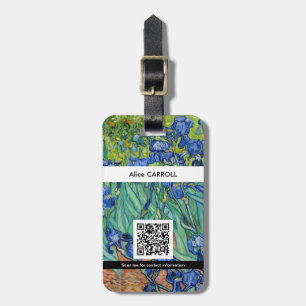 Vincent Van Gogh - Irises - QR Code Luggage Tag