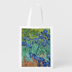 Vincent Van Gogh - Irises Reusable Grocery Bag