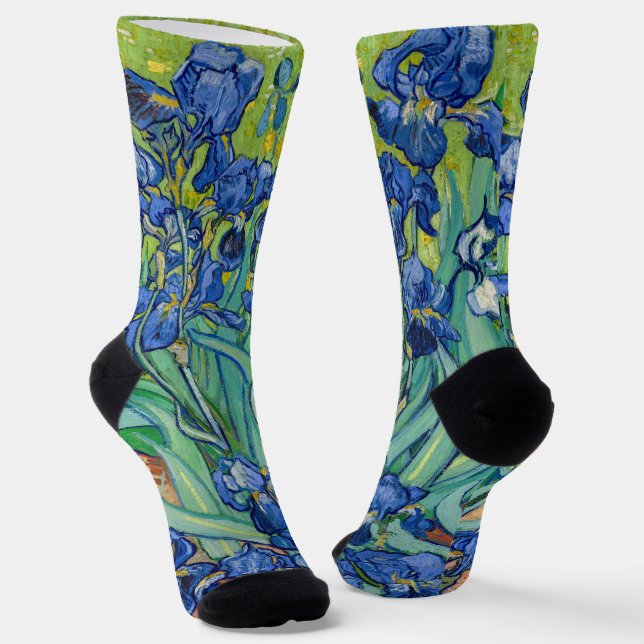 Vincent Van Gogh - Irises Socks (Angled)