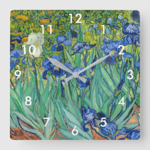Vincent Van Gogh - Irises Square Wall Clock