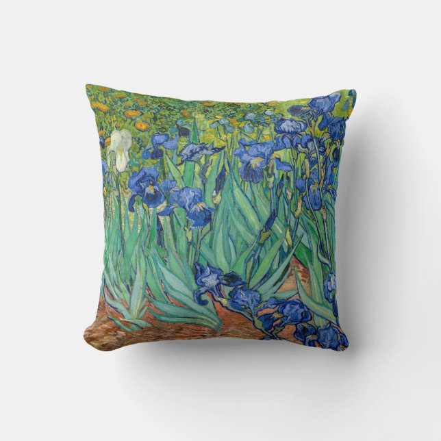 Vincent Van Gogh - Irises Throw Pillow (Front)
