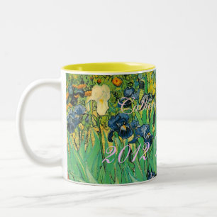 Vincent van Gogh,Irises Two-Tone Coffee Mug