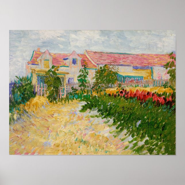 Vincent van Gogh - Jardin devant le Mas Debray  Poster (Front)