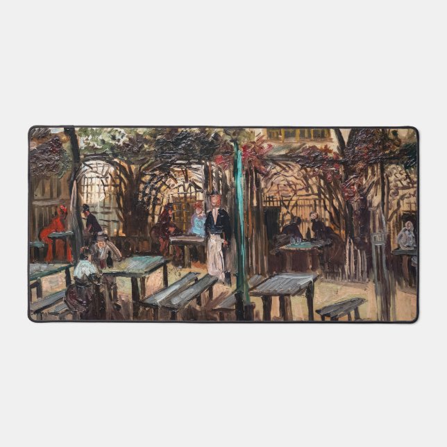 Vincent Van Gogh - La Guinguette on Montmartre Desk Mat (Front)