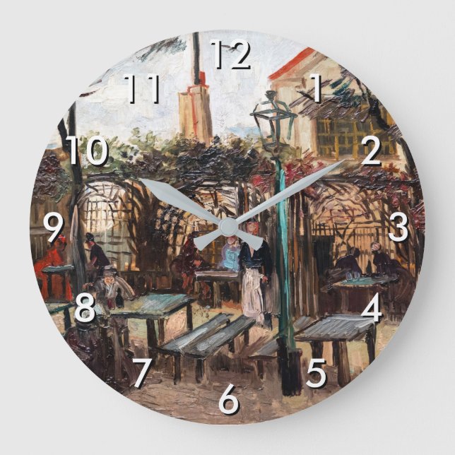 Vincent Van Gogh — La Guinguette on Montmartre Large Clock (Front)
