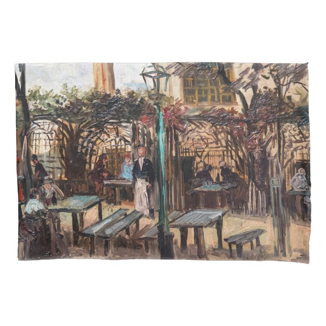 Vincent Van Gogh - La Guinguette on Montmartre Pillowcase (Front)