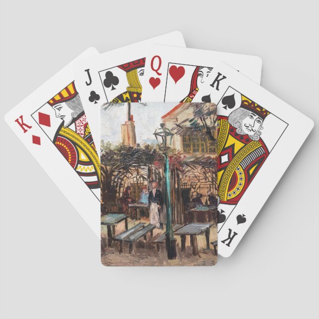 Vincent Van Gogh - La Guinguette on Montmartre Playing Cards (Back)