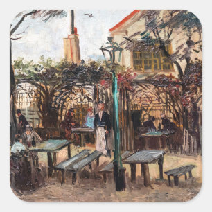 Vincent Van Gogh - La Guinguette on Montmartre Square Sticker