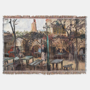 Vincent Van Gogh - La Guinguette on Montmartre Throw Blanket