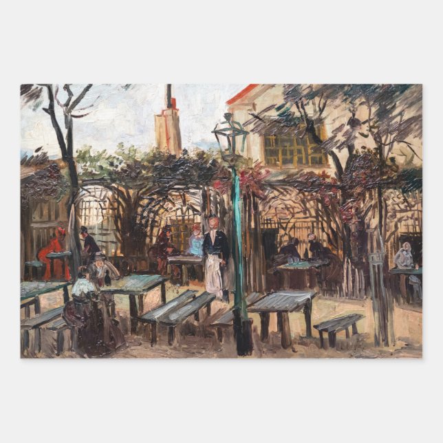 Vincent Van Gogh - La Guinguette on Montmartre Wrapping Paper Sheet (Front)