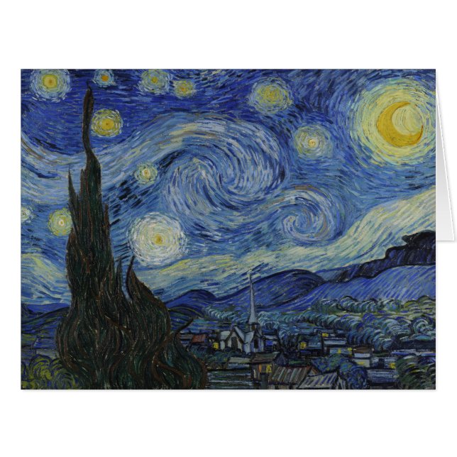Vincent Van Gogh, La Nuit étoilée (Devant horizontal)