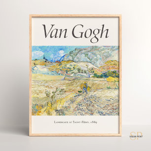 Vincent van Gogh Landscape at Saint-Rémy France Poster