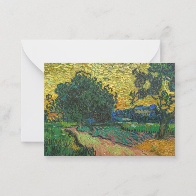 Vincent van Gogh - Landscape at Twilight Card (Front)