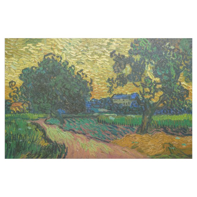 Vincent van Gogh - Landscape at Twilight Fabric (Yard)