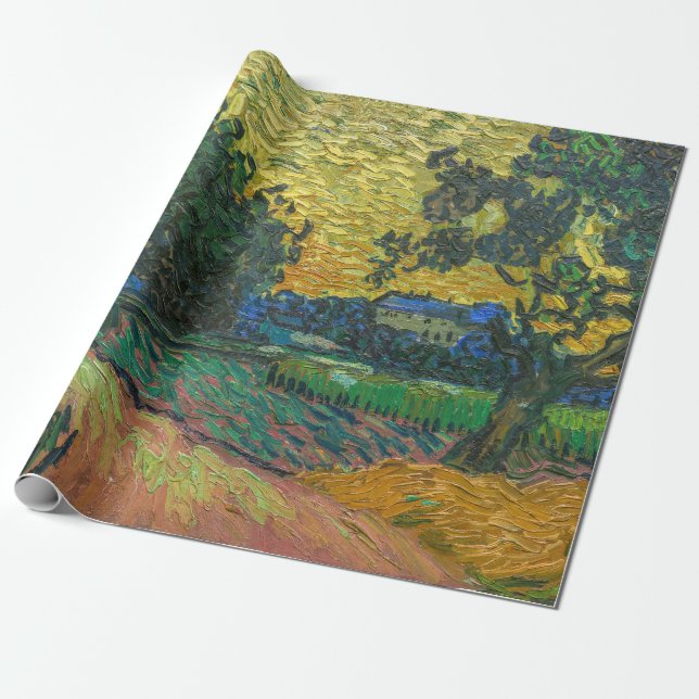 Vincent van Gogh - Landscape at Twilight Wrapping Paper (Unrolled)