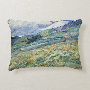 Vincent van Gogh - Landscape from Saint-Remy Decorative Pillow