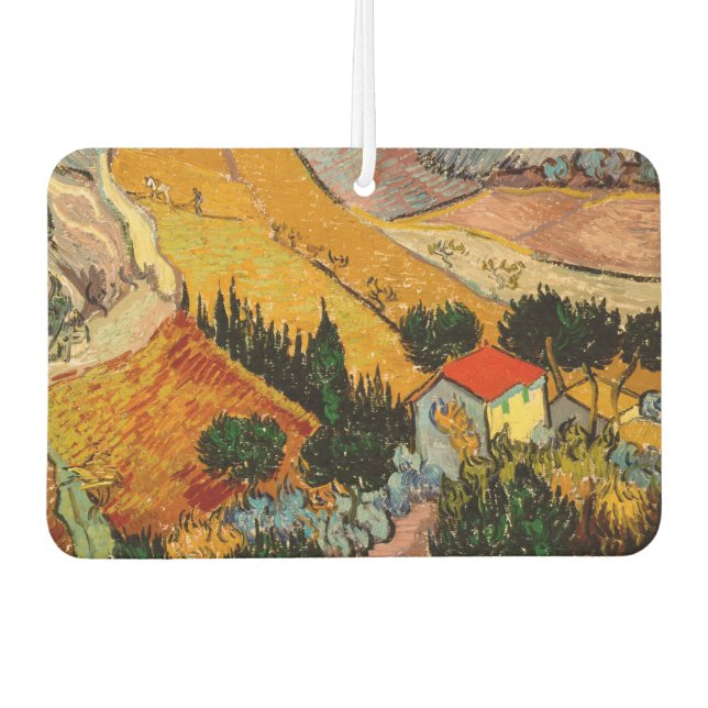 Vincent van Gogh - Landscape, House and Ploughman Air Freshener (Front)