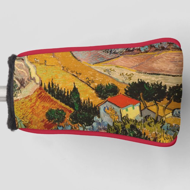 Vincent van Gogh - Landscape, House and Ploughman Golf Head Cover (Front)