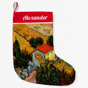 Vincent van Gogh - Landscape, House and Ploughman Small Christmas Stocking