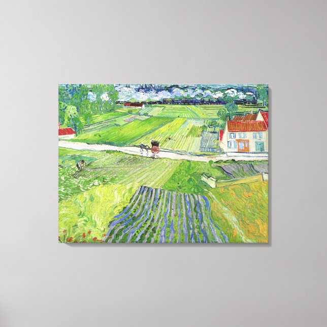 Vincent van Gogh - Landscape with Carriage & Train Canvas Print (Front)