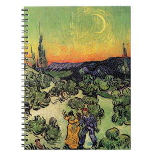 Vincent Van Gogh - Landscape With Couple Fine Art Notebook