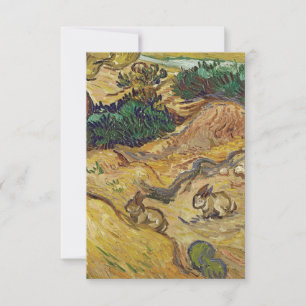 Vincent van Gogh - Landscape with Rabbits Card