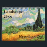 Vincent van Gogh Landscapes Vintage Fine Art Calendar<br><div class="desc">A dozen famous Vincent van Gogh post impressionism fine art paintings are featured in this 12 month calendar. January - Landscape at Auvers in the Rain February - Green Wheat Field with Cypress March - Pasture in Bloom April - Plain Near Auvers May - View of Arles with Irises in...</div>