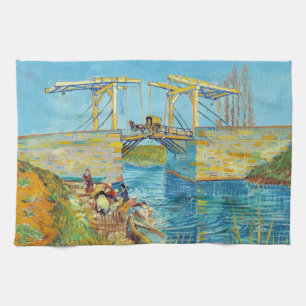 Vincent van Gogh - Langlois Bridge at Arles #1 Kitchen Towel
