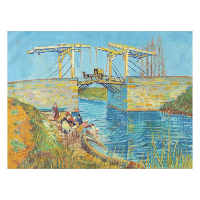 Vincent van Gogh - Langlois Bridge at Arles #1 Tablecloth (Front (Horizontal))