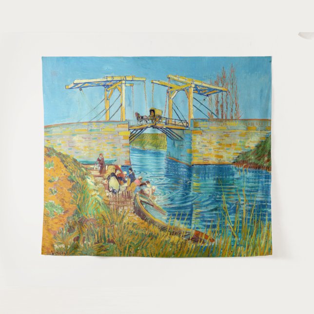 Vincent van Gogh - Langlois Bridge at Arles #1 Tapestry (Front (Horizontal))