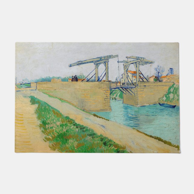 Vincent van Gogh - Langlois Bridge at Arles #2 Doormat (Front)