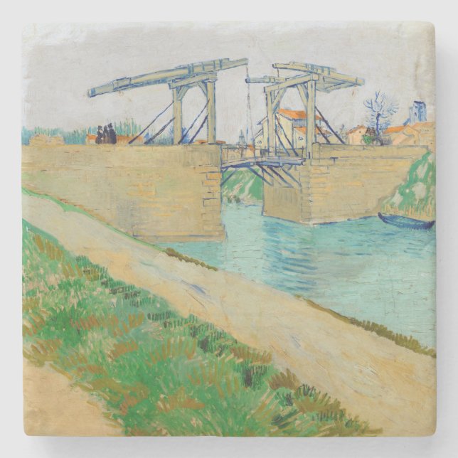 Vincent van Gogh - Langlois Bridge at Arles #2 Stone Coaster (Front)