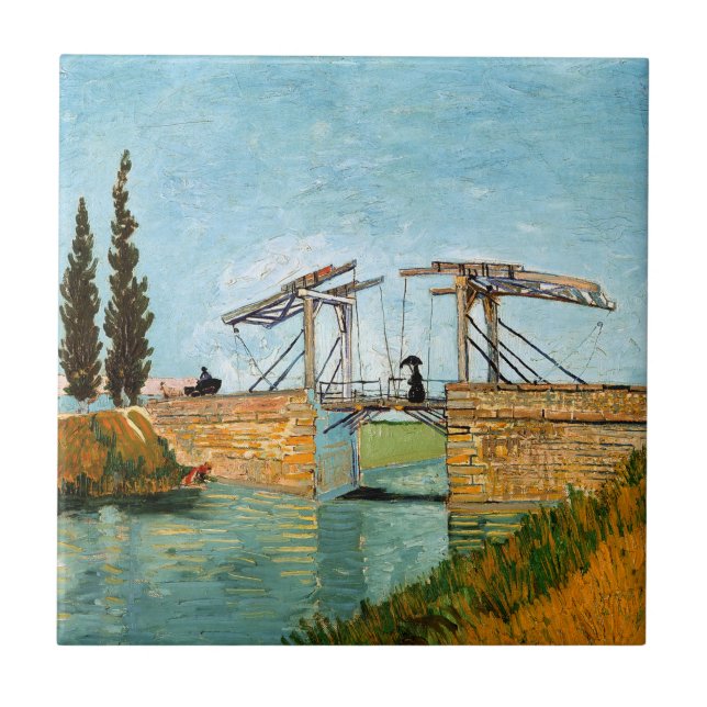Vincent van Gogh - Langlois Bridge at Arles #3 Tile (Front)