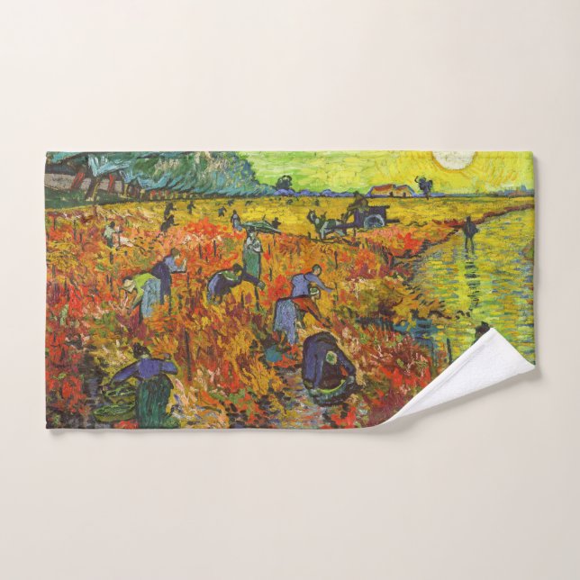 Vincent van Gogh - Le vignoble rouge (Serviette à main)