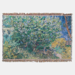 Vincent Van Gogh - Lilac Bush Throw Blanket