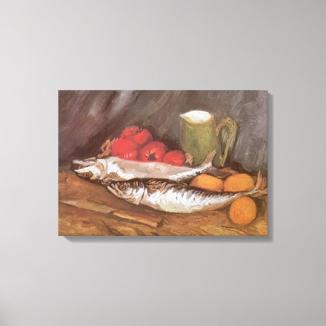 Vincent van Gogh - Mackerels, Lemons and Tomatoes Canvas Print (Front)