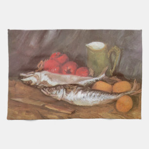 Vincent van Gogh - Mackerels, Lemons and Tomatoes Kitchen Towel