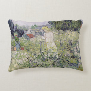 Vincent van Gogh   Mademoiselle Gachet in garden Decorative Pillow